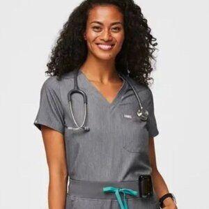 Figs Catarina Scrub Top - Graphite